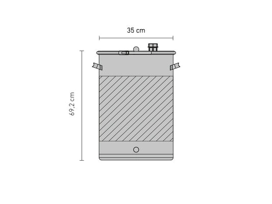 SPEIDEL Gär- und Lagerfass aus Edelstahl 60l mit Doppelmantel
